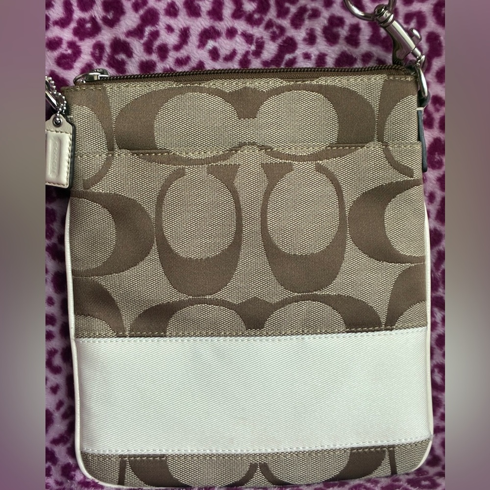 COACH Crossbody Bag,Coach Brown and Cream Crossbody Bag - Picture 2 of 16